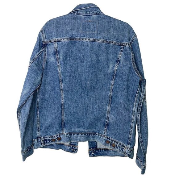 Levi's Womens Trucker Jacket Blue Size Large Denim Pure Cotton Customized New - Picture 2 of 13